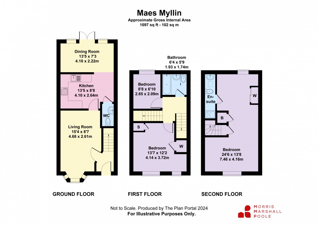 Floorplan for Maes Myllin, Llanfyllin, Powys