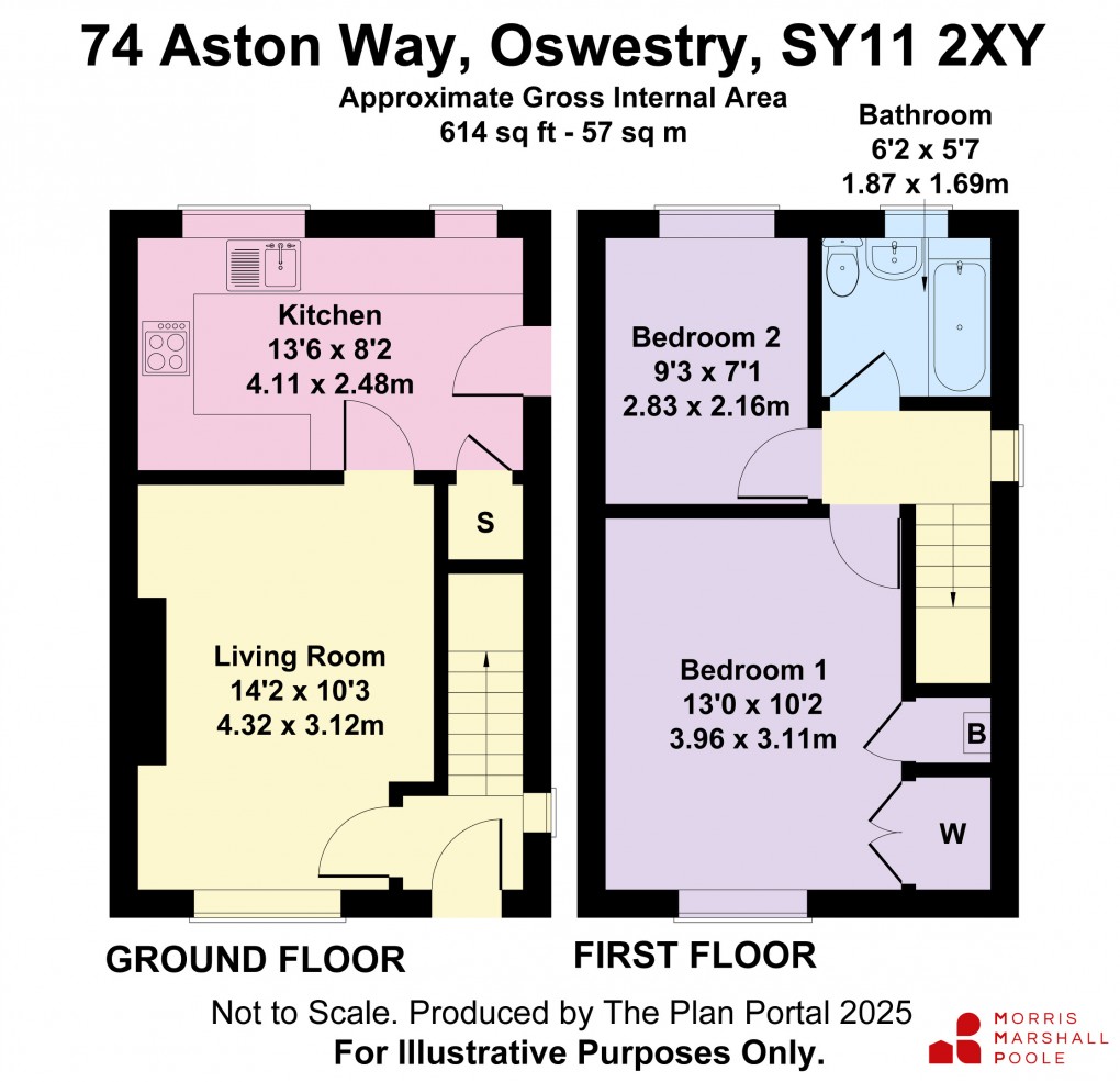 Floorplan for Aston Way, Oswestry, Shropshire