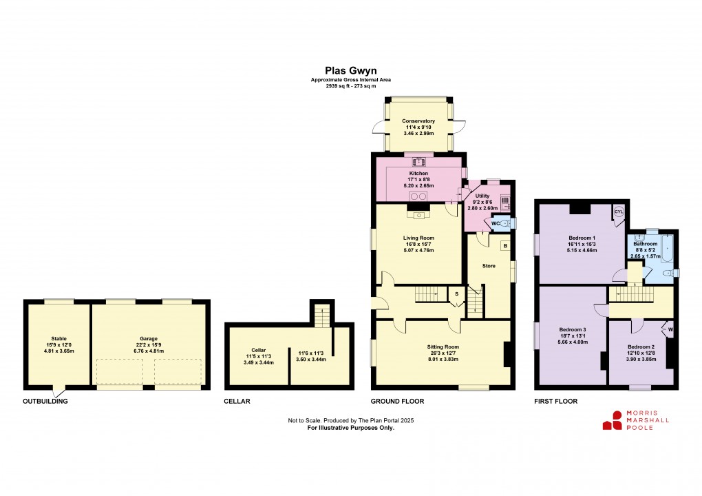 Floorplan for Daywell, Gobowen, Oswestry, Shropshire