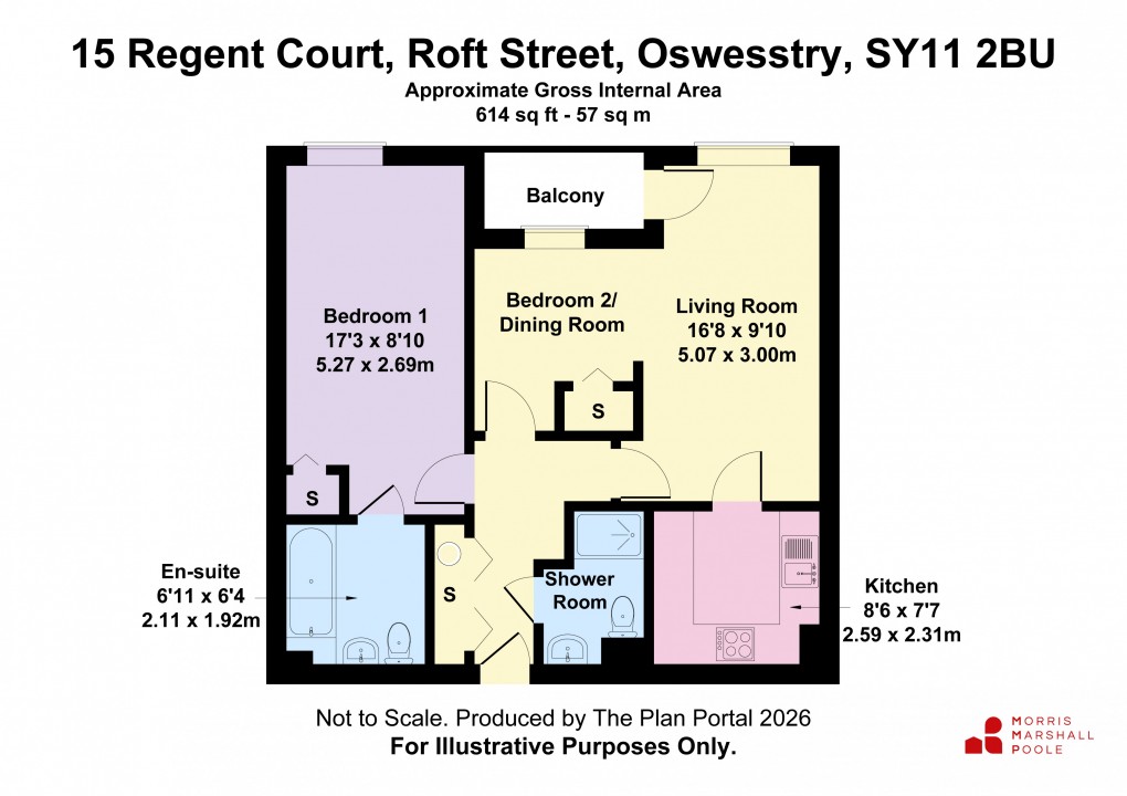 Floorplan for Regent Court, Roft Street, Oswestry, Shropshire