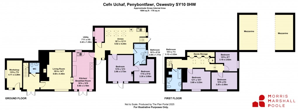 Floorplan for Penybontfawr, Oswestry, Powys