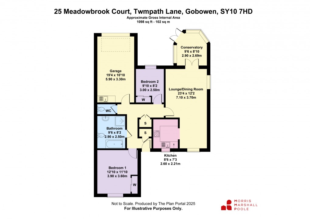 Floorplan for Meadowbrook Court, Twmpath Lane, Gobowen, Oswestry