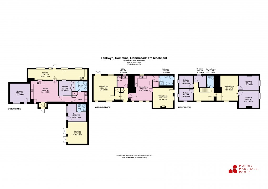 Floorplan for Llanrhaeadr Ym Mochnant, Oswestry, Powys