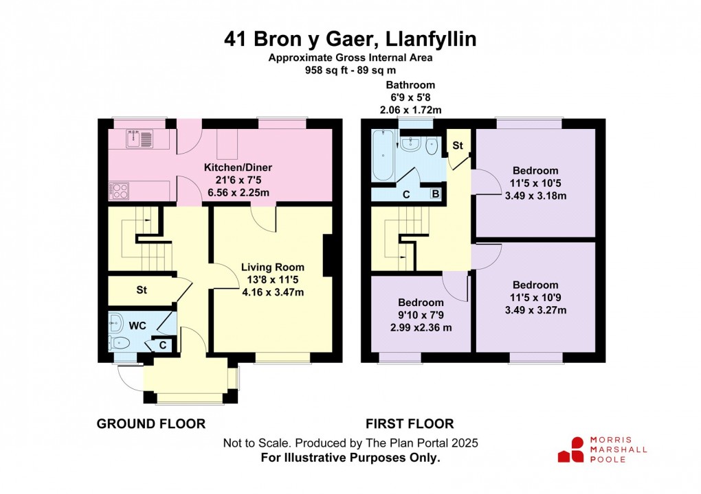 Floorplan for Bron Y Gaer, Llanfyllin, Powys