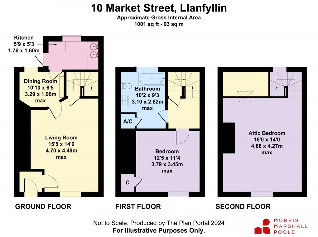 Floorplan for Market Street, Llanfyllin, Powys