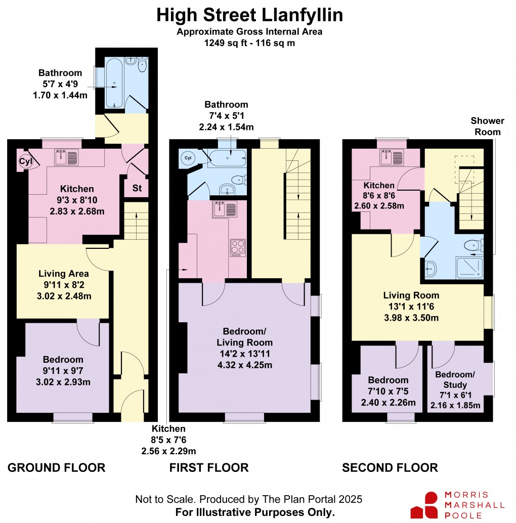 Floorplan for High Street, Llanfyllin, Powys