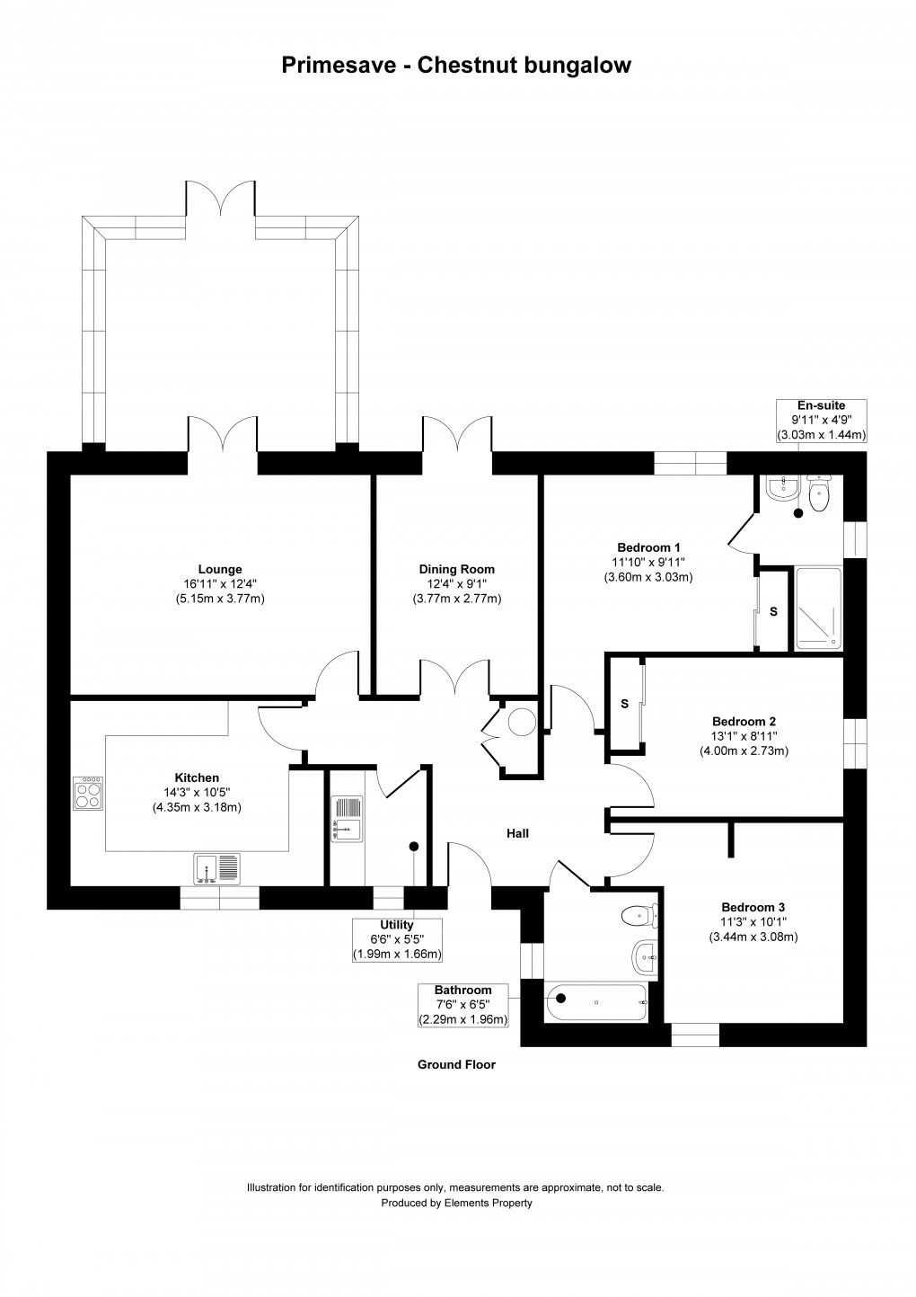 Floorplan for Pant Yr Onnen, Pont Robert, Meifod, Powys