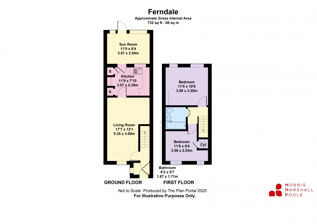 Floorplan for Ferndale Close, Four Crosses, Llanymynech, Powys