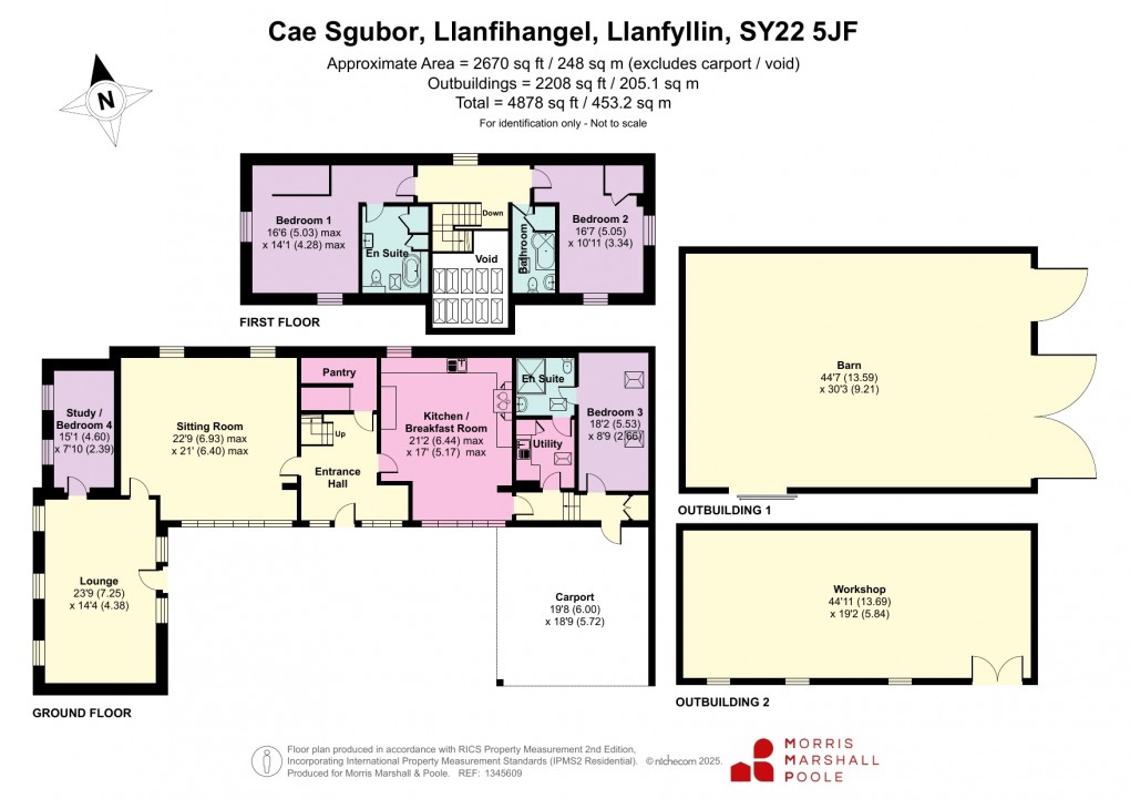 Floorplan for Llanfihangel, Llanfyllin, Powys