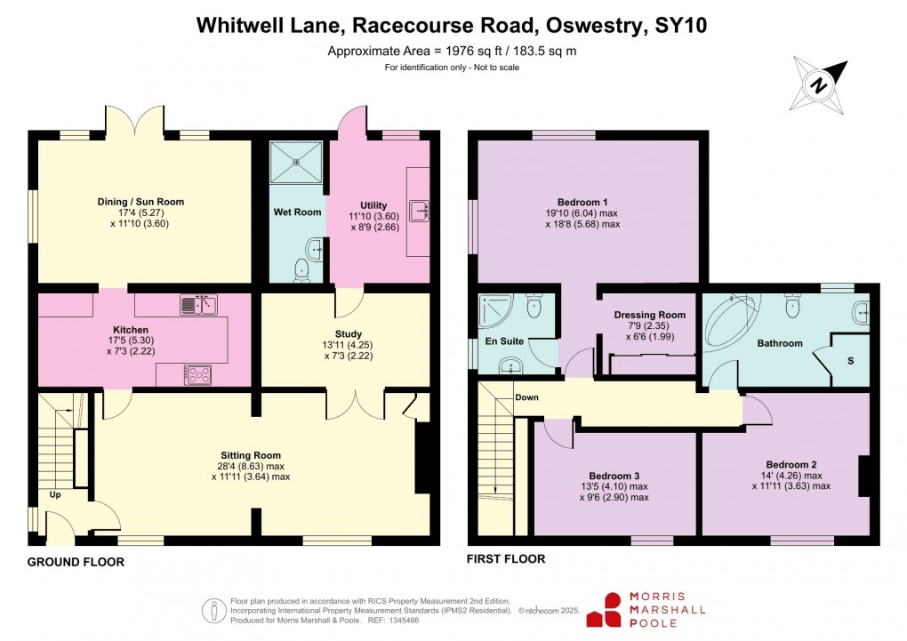 Floorplan for Whitwell Lane, Racecourse Road, Oswestry, Shropshire