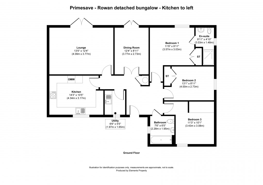 Floorplan for Pant Yr Onnen, Pont Robert, Meifod, Powys