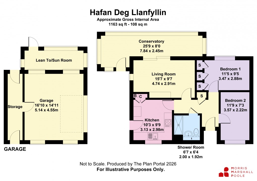 Floorplan for Derwlwyn Lane, Llanfyllin, Powys