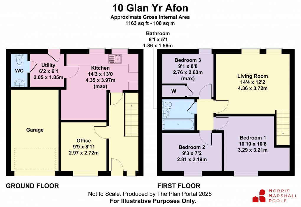 Floorplan for Glan Yr Afon, Llanfair Caereinion, Welshpool, Powys