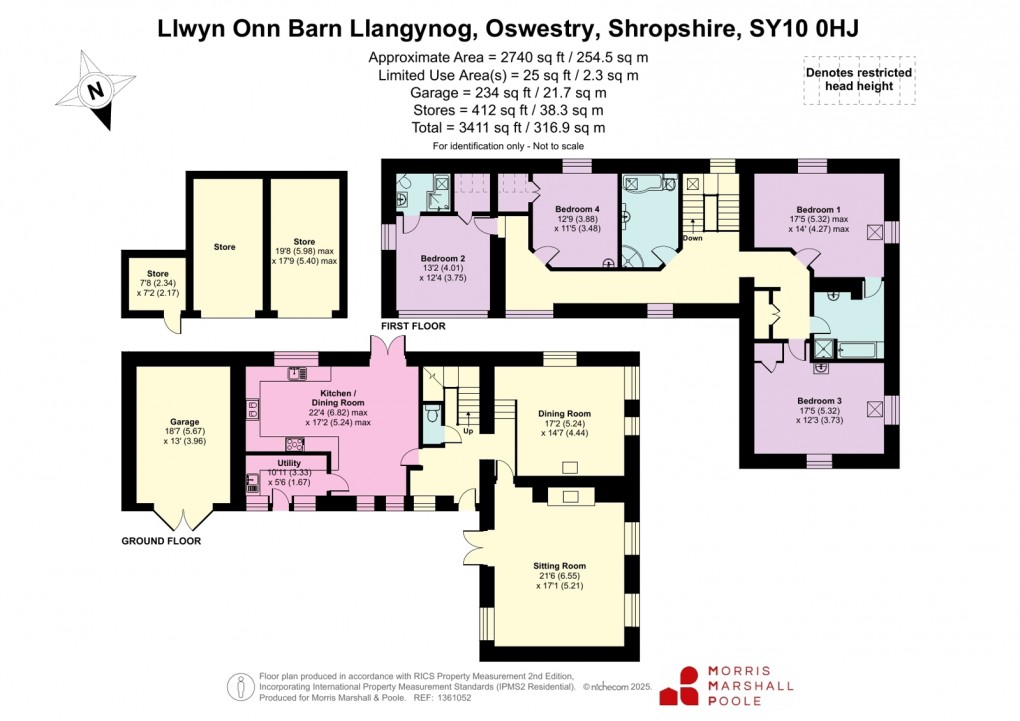 Floorplan for Llangynog, Oswestry, Shropshire