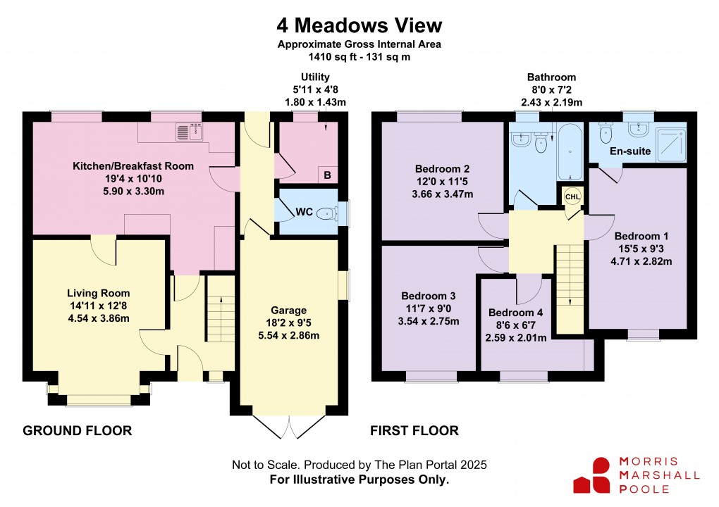 Floorplan for Meadow View, Llandrinio, Llanymynech, Powys