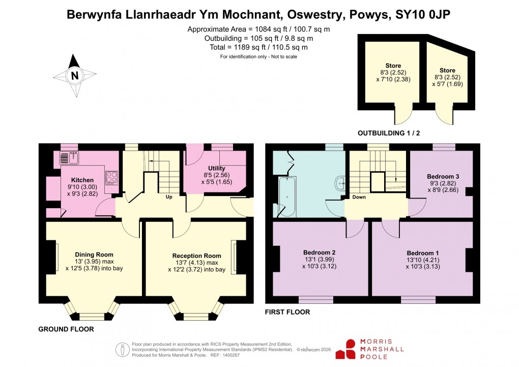Floorplan for Llanrhaeadr Ym Mochnant, Oswestry, Powys