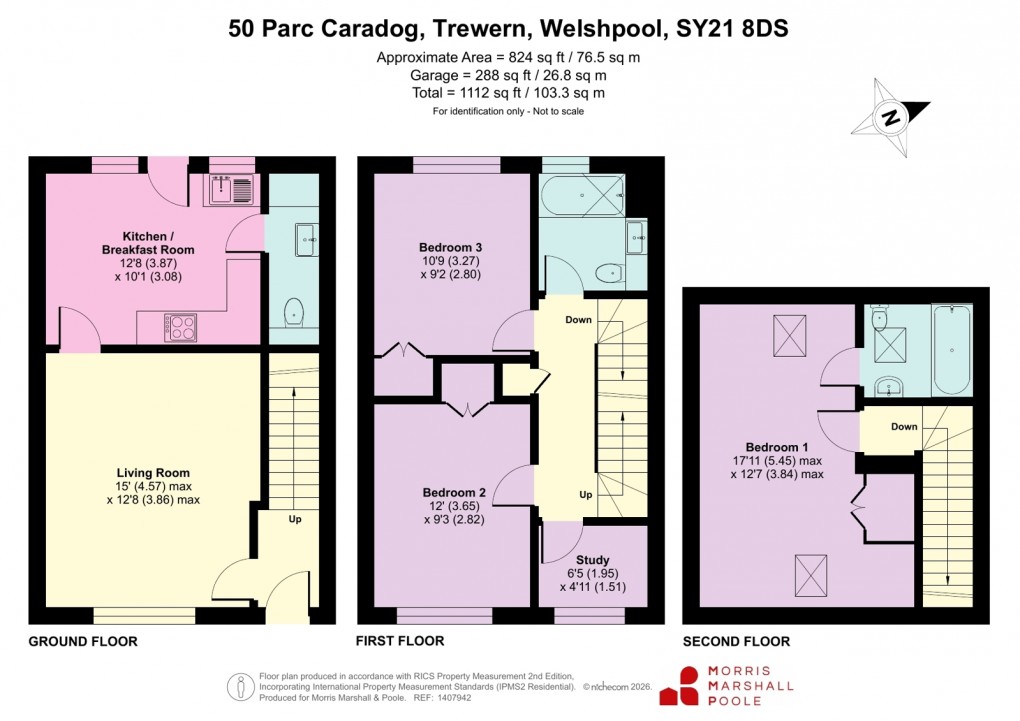 Floorplan for Parc Caradog, Trewern, Welshpool, Powys