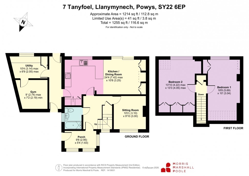 Floorplan for Tanyvoel, Llanymynech, Powys