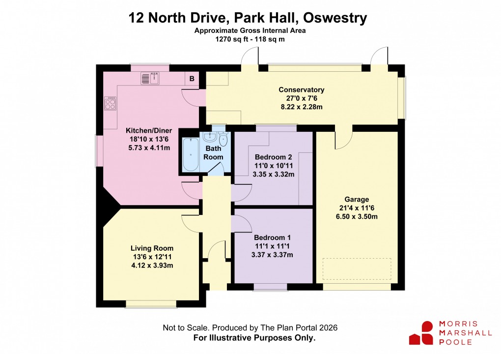 Floorplan for Park Hall, Oswestry, Shropshire