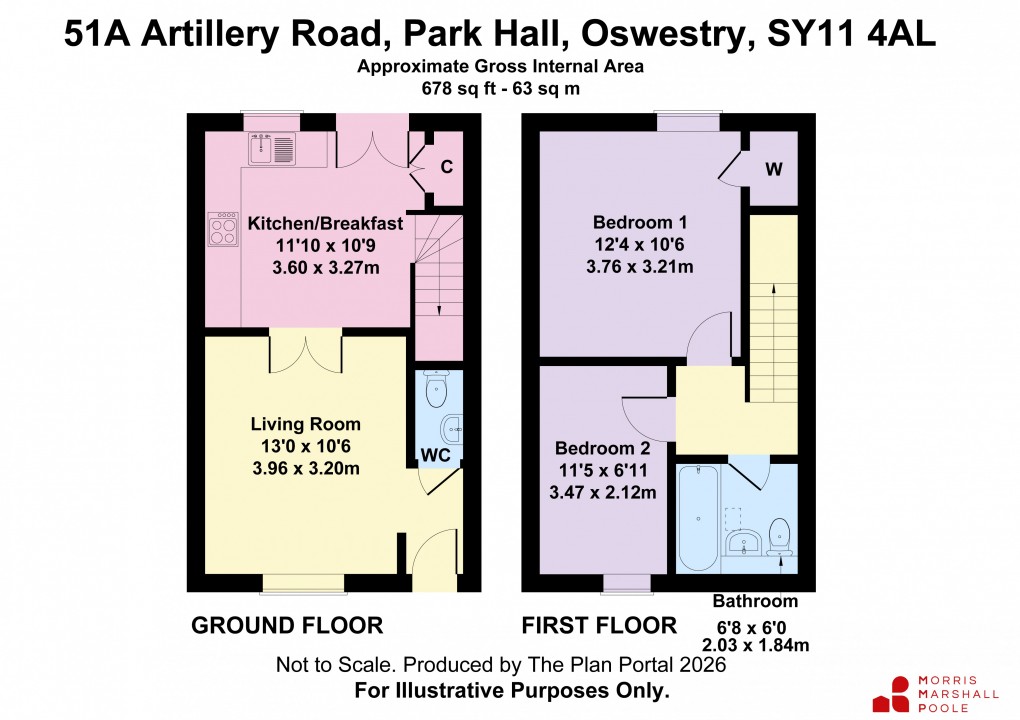 Floorplan for Artillery Road, Park Hall, Oswestry, Shropshire