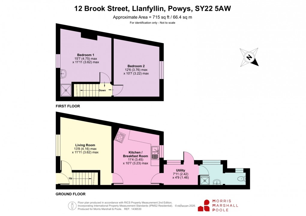 Floorplan for Brook Street, Llanfyllin, Powys