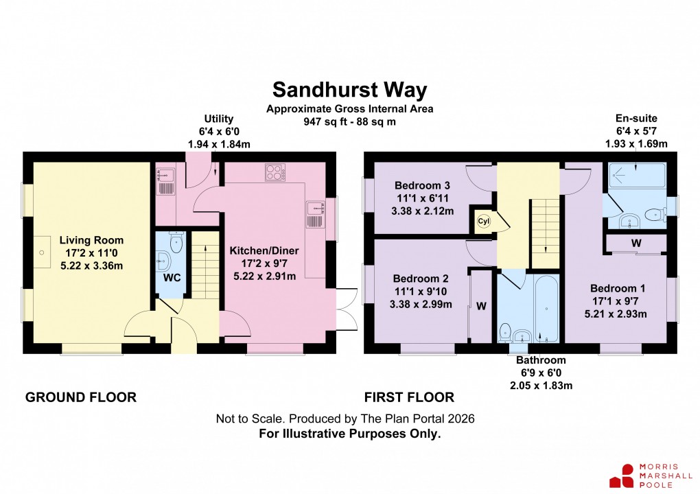 Floorplan for Sandhurst Way, Nesscliffe, Shrewsbury, Shropshire