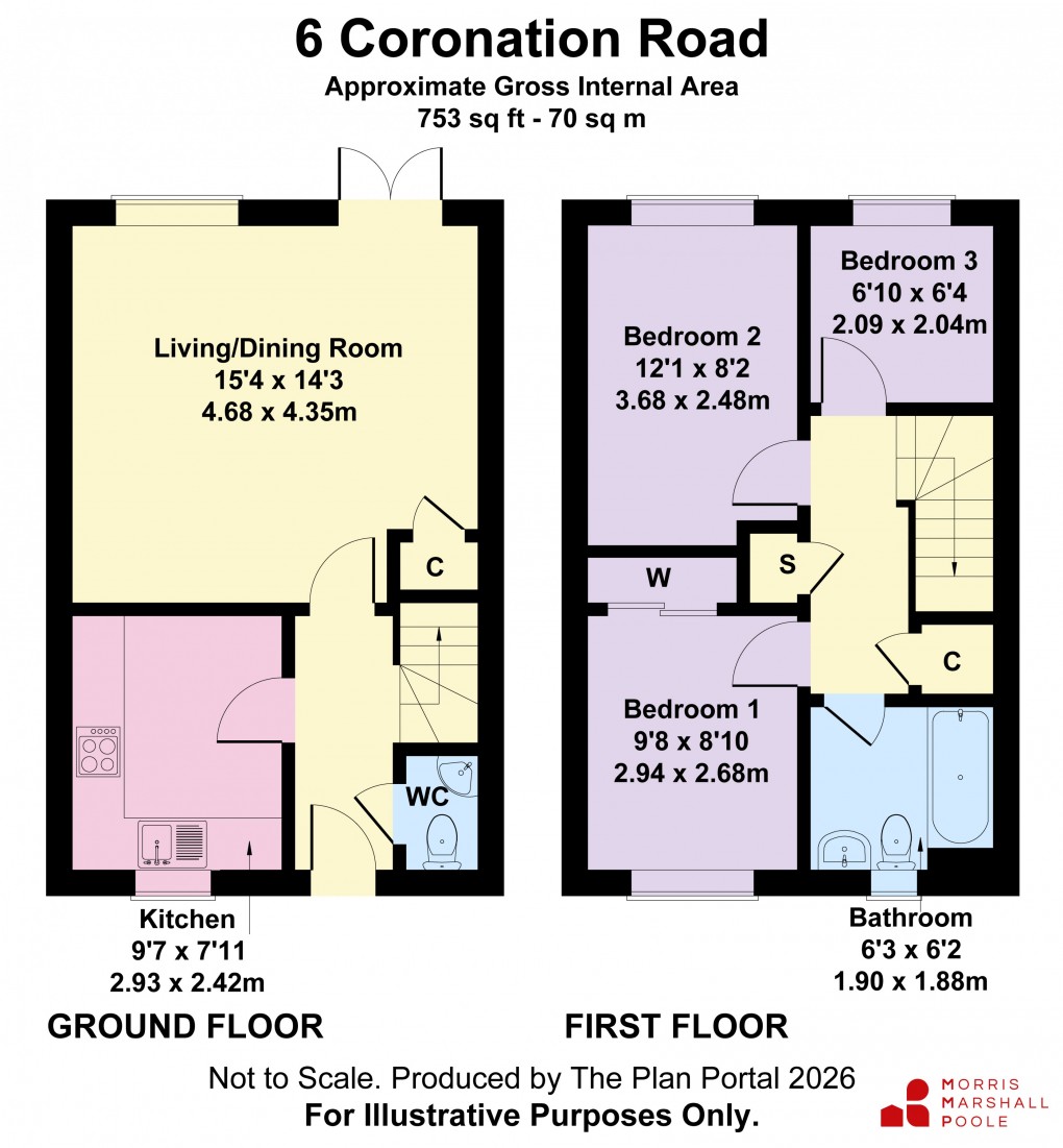 Floorplan for Coronation Road, Oswestry, Shropshire