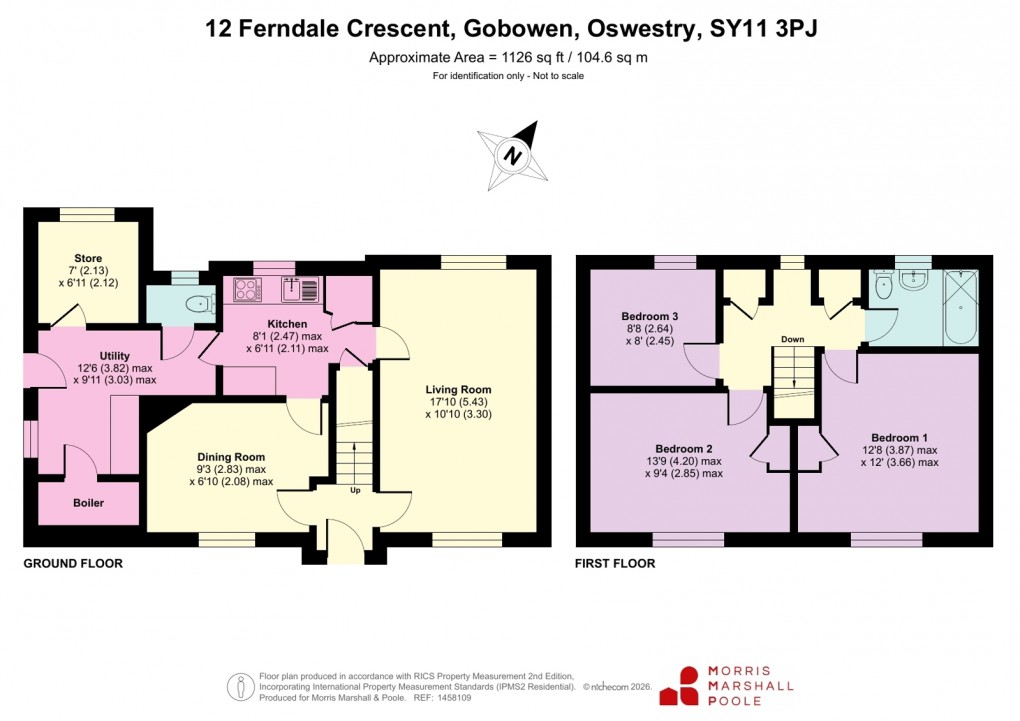 Floorplan for Ferndale Crescent, Gobowen, Oswestry, Shropshire