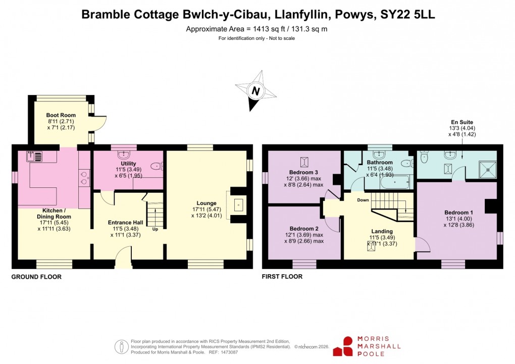 Floorplan for Bwlch-y-Cibau, Llanfyllin, Powys