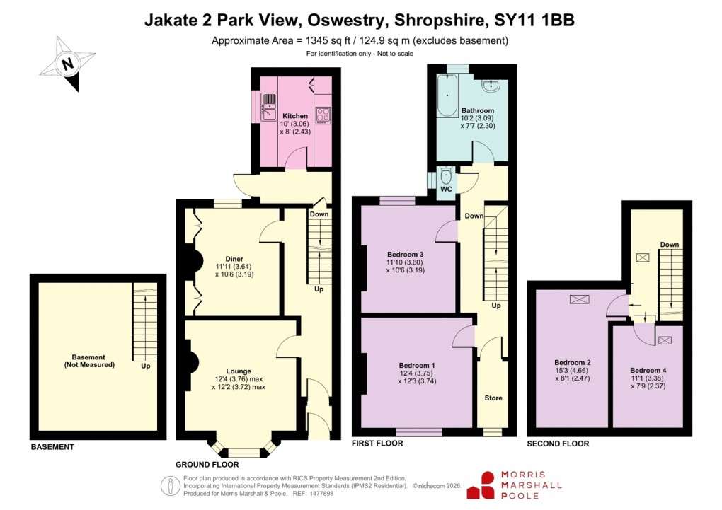 Floorplan for Park View, Oswestry, Shropshire