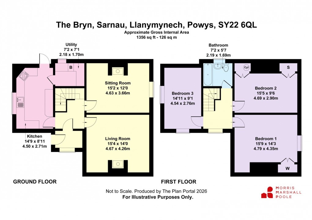 Floorplan for Sarnau, Llanymynech, Powys