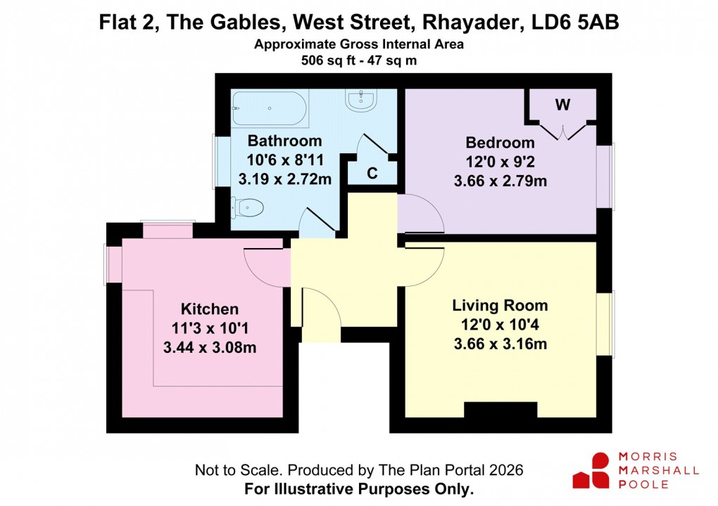 Floorplan for The Gables, West Street, Rhayader