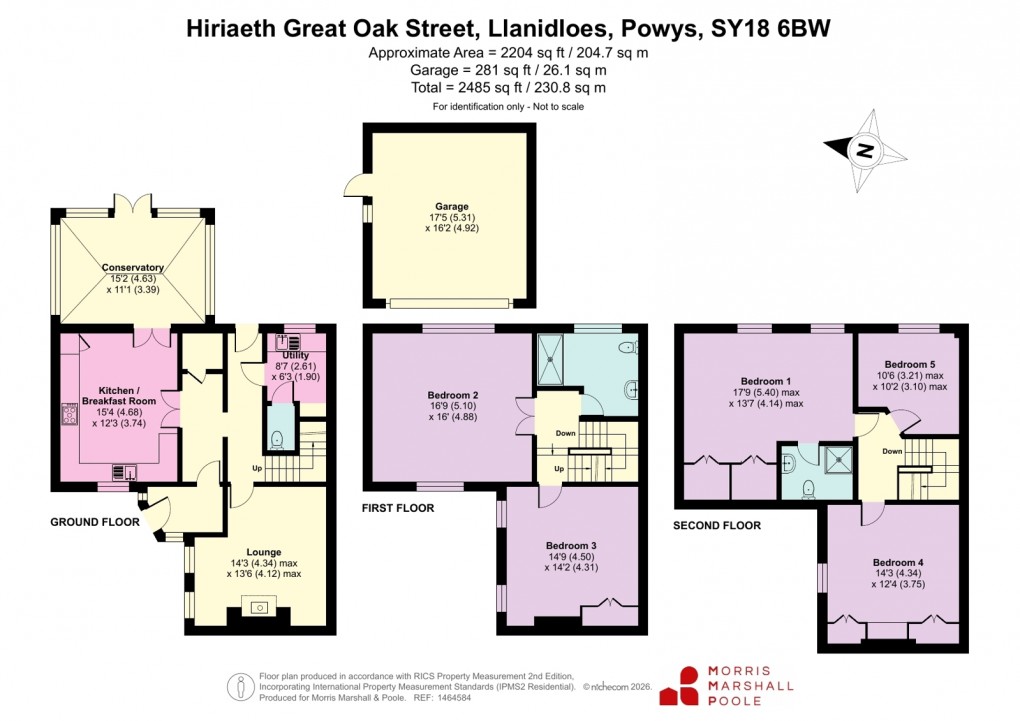 Floorplan for Great Oak Street, Llanidloes, Powys