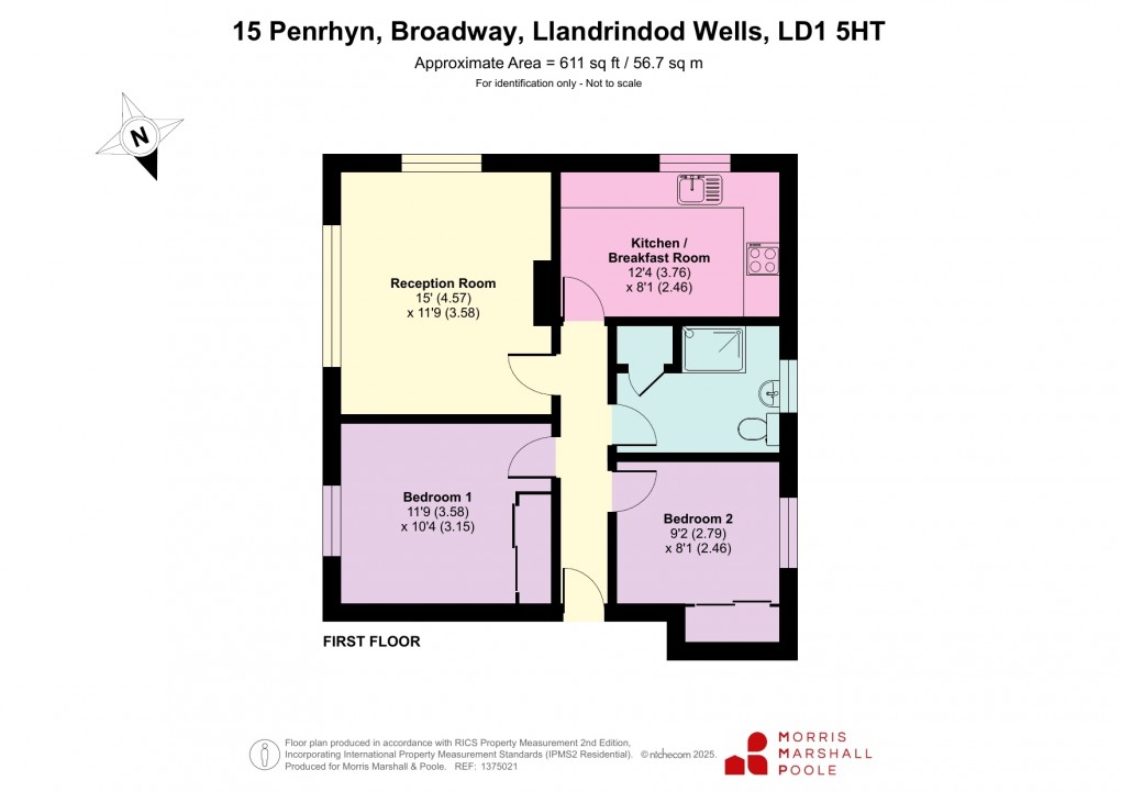 Floorplan for Penrhyn, Broadway, Llandrindod Wells, Powys
