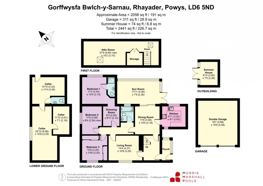 Floorplan for Bwlch-y-Sarnau, Rhayader, Powys