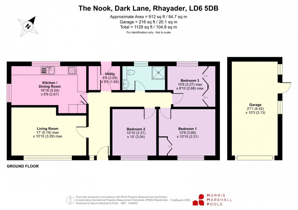 Floorplan for Dark Lane, Rhayader, Powys