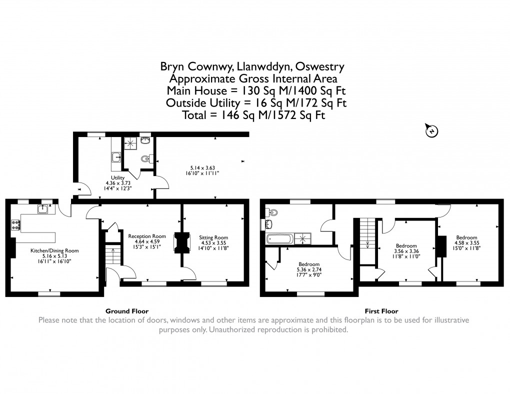 Floorplan for Llanwddyn, Oswestry, Powys