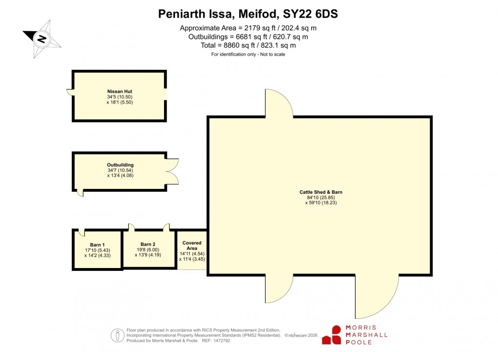 Floorplan for Meifod, Powys