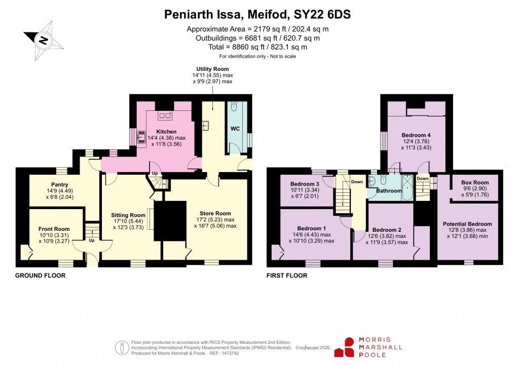 Floorplan for Meifod, Powys