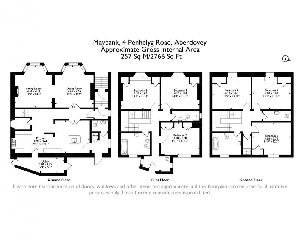 Floorplan for Penhelig Road, Aberdyfi, Gwynedd