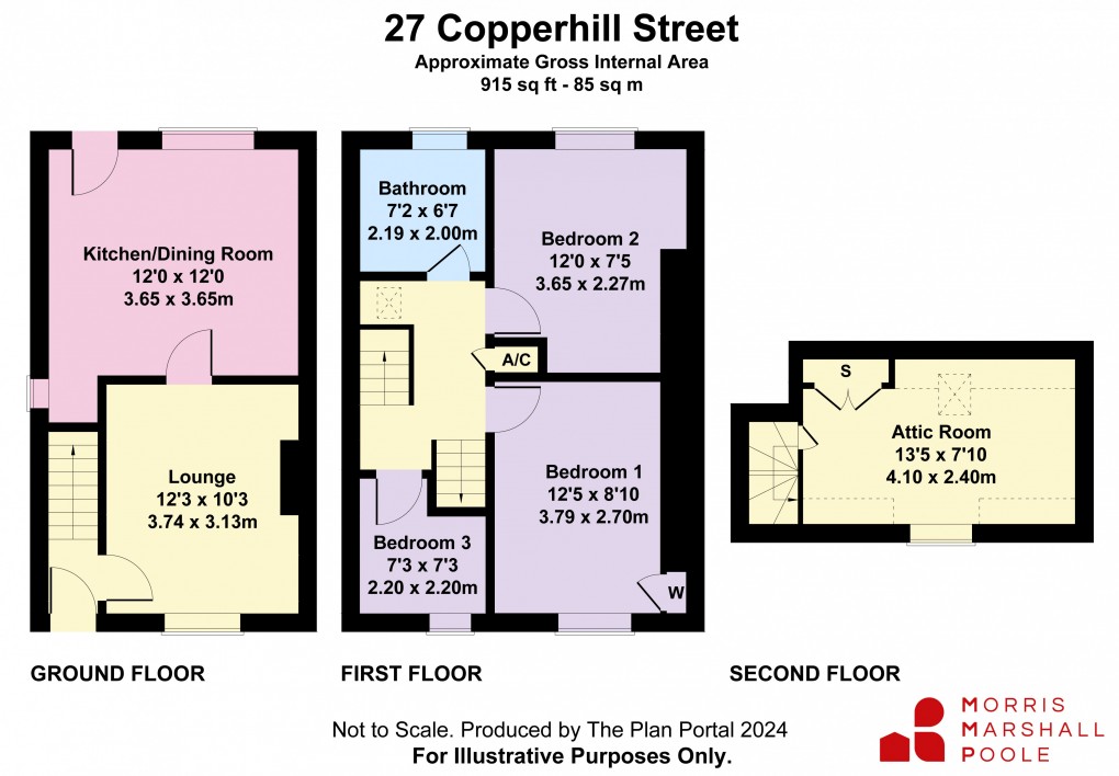 Floorplan for Copperhill Street, Aberdyfi/Aberdovey, Gwynedd