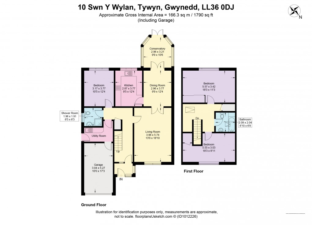 Floorplan for Swn Y Wylan, Tywyn, Gwynedd