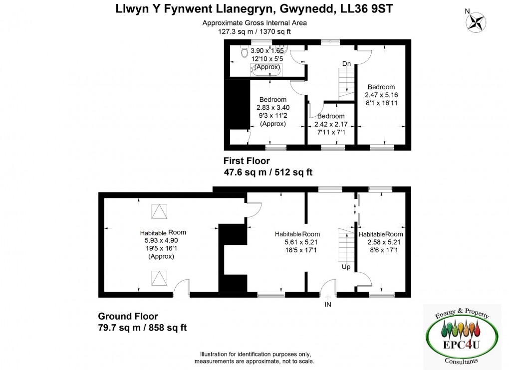 Floorplan for Llanegryn, Tywyn, Gwynedd