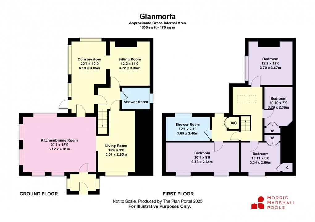 Floorplan for Bryncrug, Gwynedd