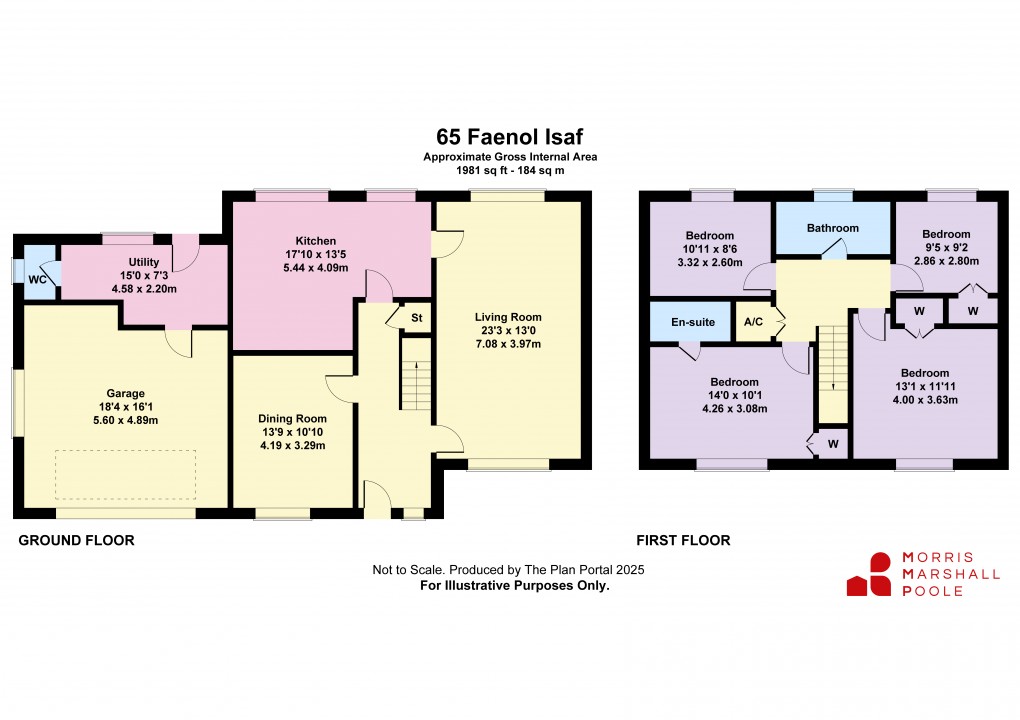 Floorplan for Faenol Isaf, Tywyn, Gwynedd