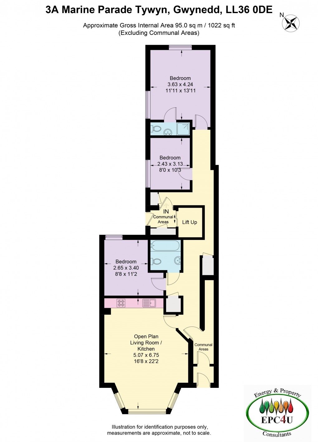 Floorplan for Marine Parade, Tywyn, Gwynedd