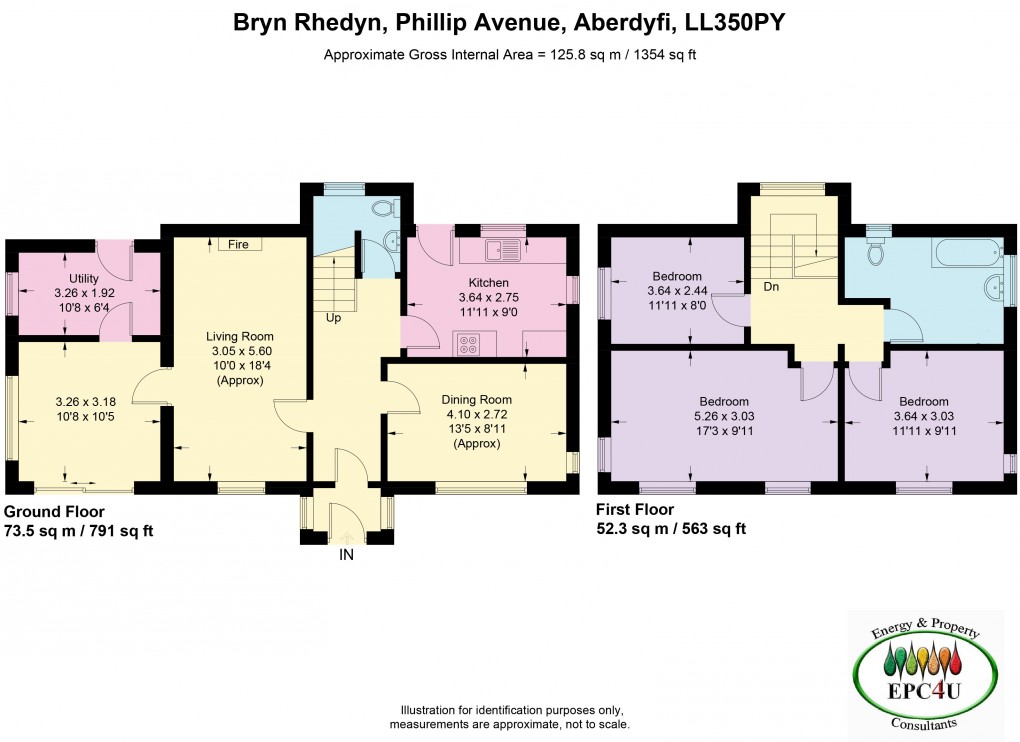 Floorplan for Philip Avenue, Aberdyfi, Gwynedd