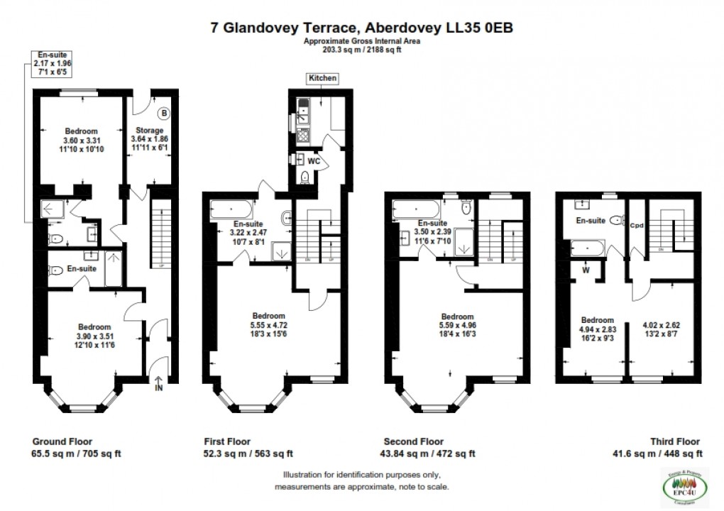 Floorplan for Glandovey Terrace, Aberdovey/Aberdyfi, Gwynedd