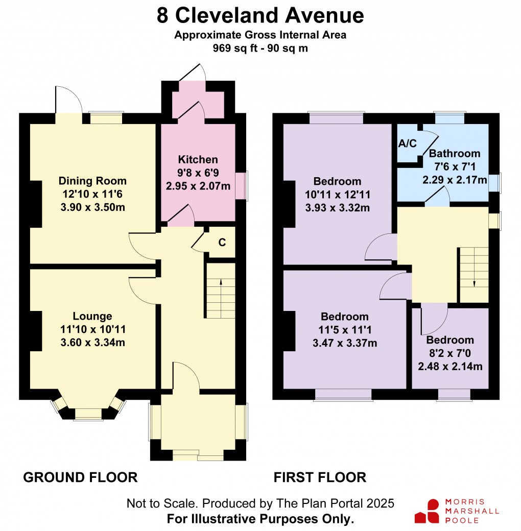 Floorplan for Cleveland Avenue, Tywyn, Gwynedd