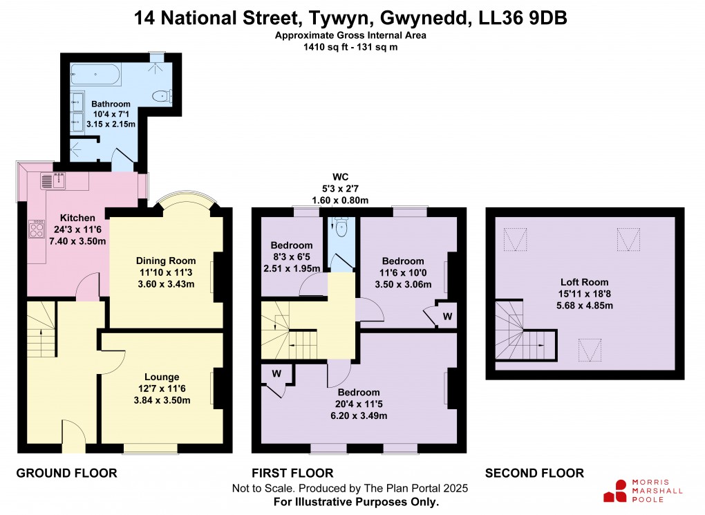 Floorplan for National Street, Tywyn, Gwynedd
